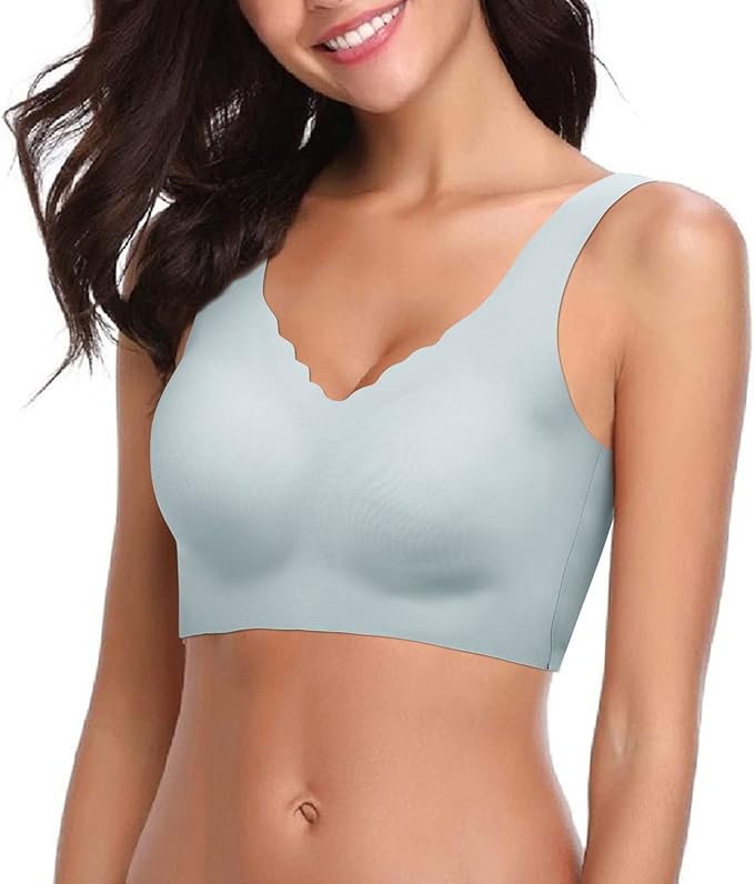 Sports Bras for  Women, Comfortable, Seamless, Lightly Lined, V-Neck 8002