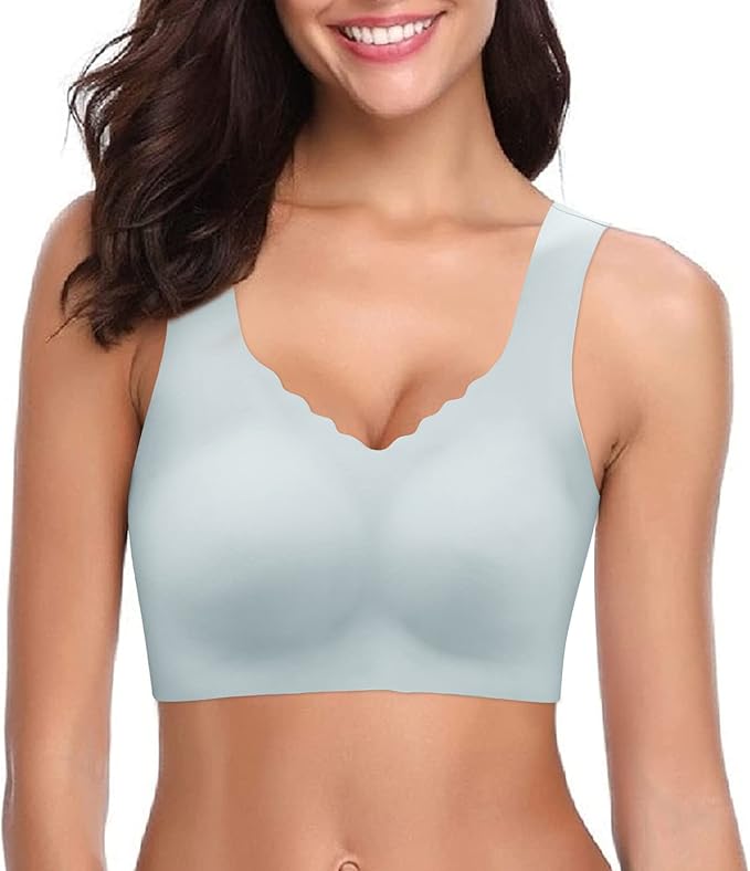 Sports Bras for  Women, Comfortable, Seamless, Lightly Lined, V-Neck 8002