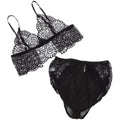 Underwire Lingerie for Women Lace Mesh Transparent Jumpsuit Set  505826