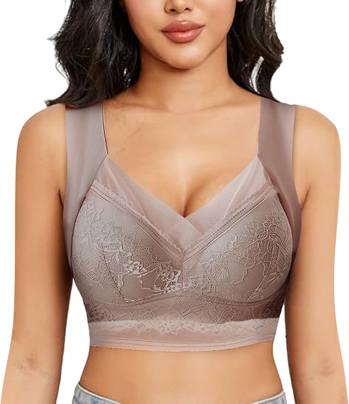 Womens Full Coverage Support Bra, Wireless, Breathable Comfortable ZW-8547