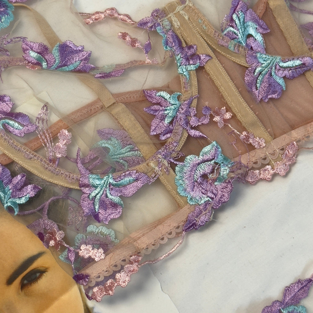 Net Embroidered Corset Set💜🦋🥯