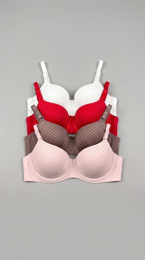 MALMALFITS ULTRA-COMFORT PINSTRIPE FULL CUP BRA