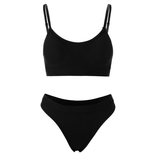 2 Pieces Seamless Lingerie for Women Comfortable Wire Free Bra and Panty Set  263420